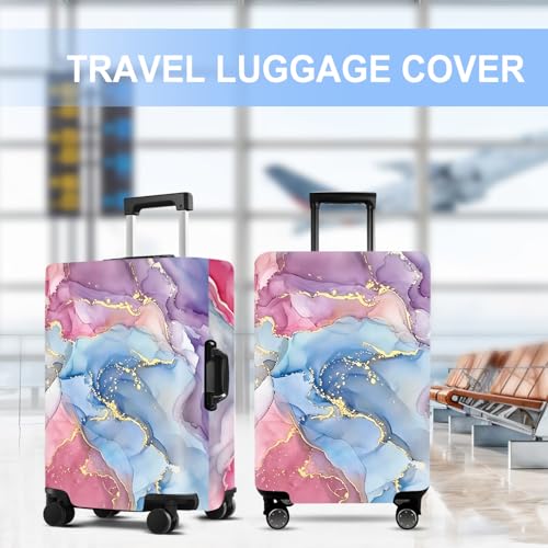Pink Pattern Luggage Cover Washable Suitcase Protector Anti (Pink pattern / M(24-26inch suitcase))