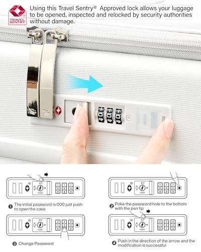 28 Inch Expandable Checked Luggage (Smoke White / 28 Inch EXT)