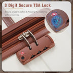 Suitcase Set 24 IN Expandable Luggage with TSA Lock Spinner Wheels (Vintage Luggage / White(24+bags))