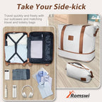 Expandable 22x14x9 Airline Approved 21" Carry On Luggage Set (White)