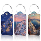 Santorini Sunset Landscape Luggage Tag for Suitcase (Santorini Sunset Landscape)