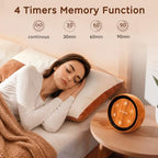 Portable Sound Machine White Noise Machine for Baby Kids Adults Sleeping with 32 Soothing Sounds 32 Volume Levels Brown Noise Machine with 4 Timer Memory Funtion for Travel Office Privacy (Wood Grain)