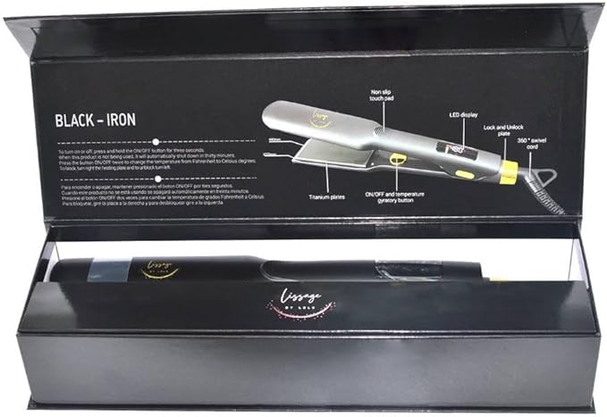 Professional Hair Straightener 1.5'' - Titanium Flat Iron Adjustable up to 450°F