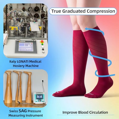 Seamless Moderate Compression Socks for Women & Men 15 (Large-X-Large / 4 Pairs - Black)