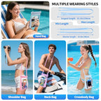 Large Waterproof Phone Pouch Floating (Extra Large, 8.5'' / Blue)