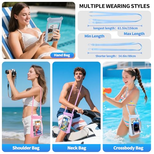 Large Waterproof Phone Pouch Floating (Extra Large, 8.5'' / Blue)