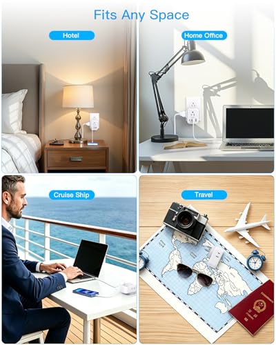 Travel Cruise Ship Essentials (White / 4AC,2C2A,20W)