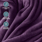 Fleece Blanket Luxury Microplush (Full/Queen / 16 - Plum)
