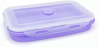Purple Collapsible Sandwich Container, Silicone Lunch Container Bento Box - Image 4