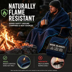 JMR Wool Camping Blanket 10 (Navy / 66x90 - 10 Pack)