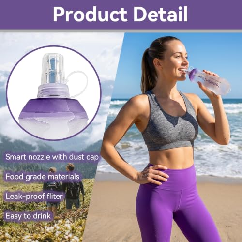 250ml Soft Flask (1pcs, 250ml Purple)