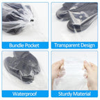 100 Pack 10x14 inch Transparent Shoe Bags for Travel (10x14 inch)