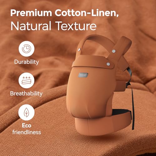 Baby Carrier with Natural Cotton Linen (Sepia)