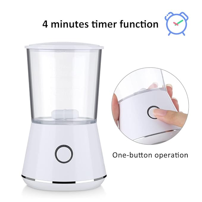 Face Mask Machine, Fruit Vegetable Collagen Mask Make Machine Mini DIY Automatic Facial Cream Making With 16Pcs Mask Making Collagen Capsules (White)