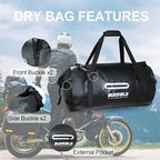 60L Waterproof Duffle Travel Duffel Bag (Black / 60L)