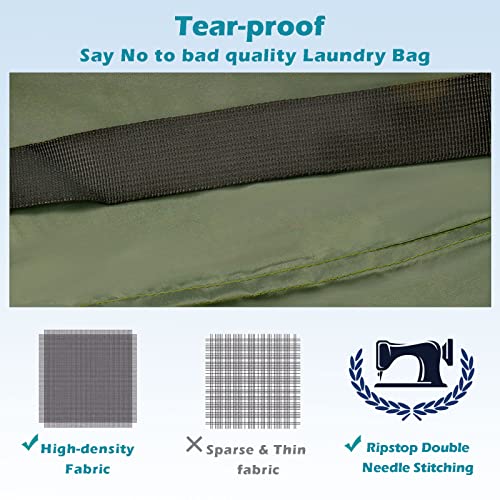 Heavy Duty Laundry Bag (Green / 41" x 28" x 1")