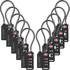 10 Pack TSA Locks for Luggage (Black / 10)