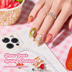 Beetles Fruit Magnet Cat Eye Gel Nail Polish Set (A - Pink Red Green | Silent Meditation)
