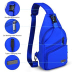 Sling Bag for Women (Leather Royal Blue / Small)