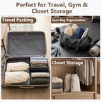 8 PCS Shoe Bags for Travel for Women & Men (Beige)