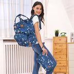 Diaper Bag Backpack with Portable Changing Pad (Blue Sea Squad)