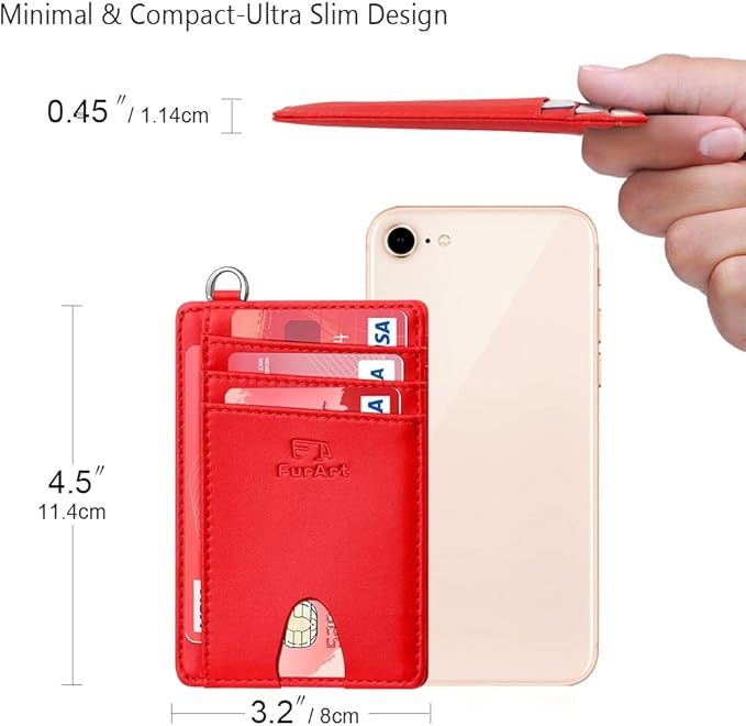 FurArt Slim Minimalist Wallet, Front Pocket Wallets, RFID Blocking, Credit Card - Image 7
