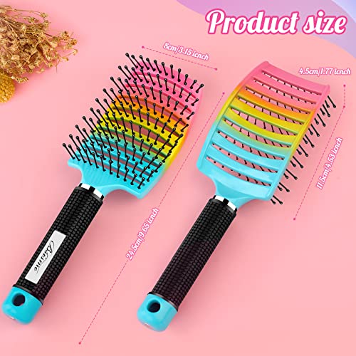 Curved Vented Paddle Brush (colourful)
