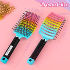 Curved Vented Paddle Brush (colourful)