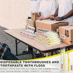 50 pcs Disposable Toothbrushes with Toothpaste and Floss