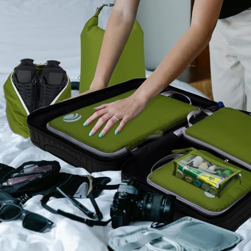 Compression Packing Cubes for Travel (Green / 8PCS)