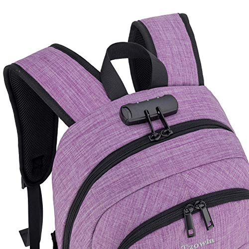 Travel Laptop Backpack Water Resistant Anti (Standard 17.3 inch / Purple)