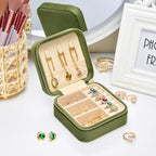 Travel Jewelry Case (F-Avocado Green / Medium Square)