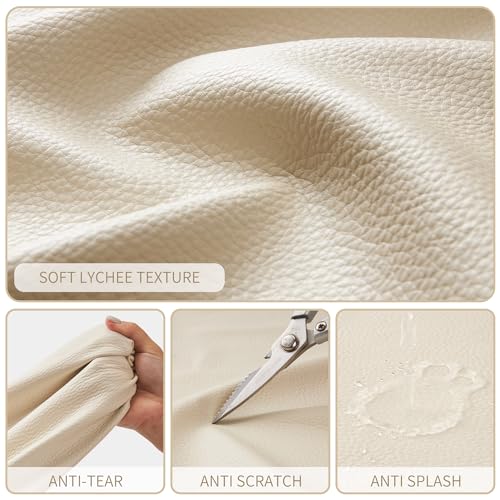 Large Tote Bag Vegan Leather Casual Zipper Work Bag Weekender Hobo for Women 23L Oversize Shoulder Travel Purse (Beige)