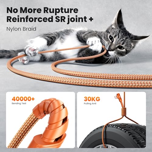 USB C Cable 3.3ft 2Pack (3.3+3.3FT / Orange)
