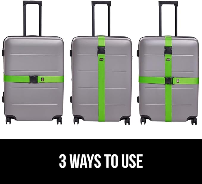 GORILLA GRIP Heavy Duty 8 Pack Adjustable Luggage Straps - Image 6