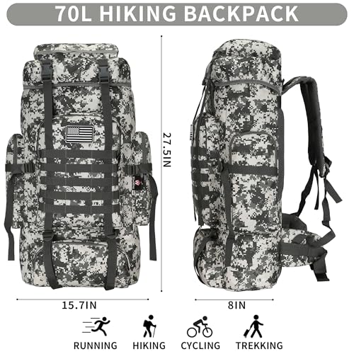 Hiking Backpack for Men 70L (70l-graycamo)