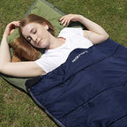 Cotton Flannel Sleeping Bag for Adults (Red Plaid with 2lbs Filling)