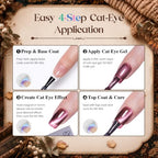 Beetles Mocha Sweater Cat Eye Gel Nail Polish Set (A - Brown Nude Gold | Mocha Sweater)