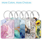 Luggage Tags Privacy Cover ID Label for Travel Bag Suitcase (Marble Tiles)