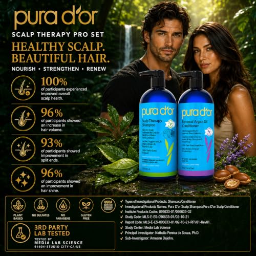 Scalp Therapy Shampoo & Conditioner Set for Dryness (16 Fl Oz (Pack 2))