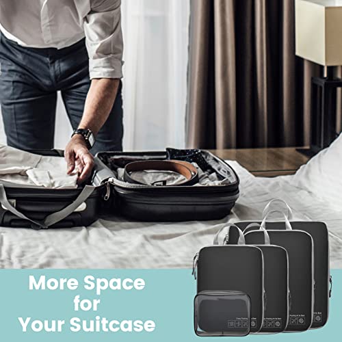 Compression Packing Cubes Travel (03 Black / 5-Piece Set)