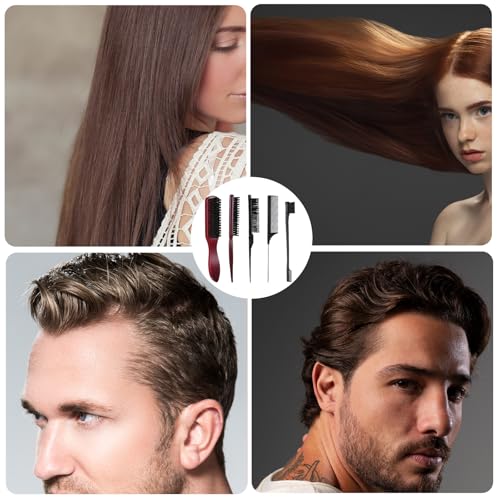 5 Pcs Slick Back Hair Brush Set