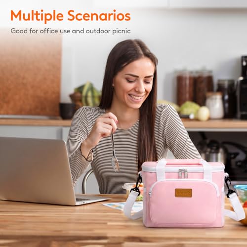 Insulated Lunch Box for Men (Light Pink / Medium(9L))