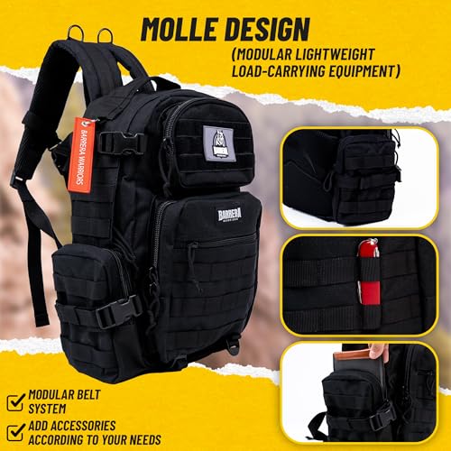 BARRERA Tactical Backpack 25L (Black / 25 L)