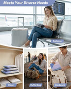 Compression Packing Cubes for Travel (Set of 10 / Light Purple)