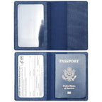 2 Pack Passport Covers & Vaccine Card Holder (Blue & Red)