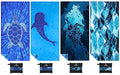 4 Pack Microfiber Beach Towel Oversized 71x32 Blue Multipack Bulk (4 Pack Blue Comb / X-Large (32x71 inches))