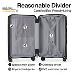 Luggage Sets 2 piece Carry On Luggage with Wheels PC Hard Shell Suitcases Lightweight Checked Travel Luggage Large Travel Suitcase Woman Men 20 (2 Pc Set (20/29) / Jet Black)