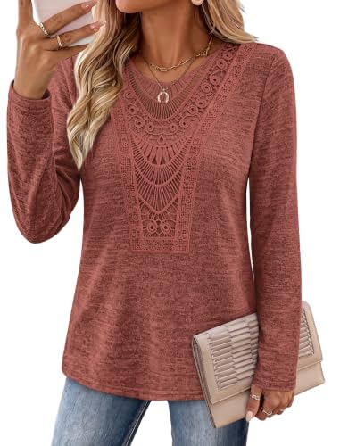 Women Fall Clothes Plus Size Oversized Sweaters Business Casual Blouses 2XL (XX-Large / Caramel)