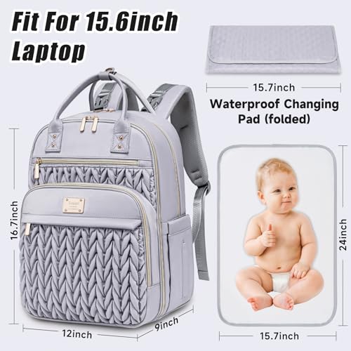Diaper Bag Backpack (Gray)
